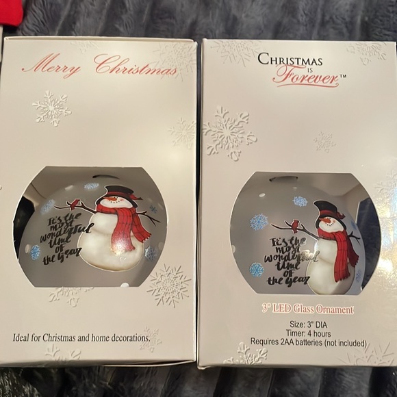 2 Christmas Ornaments “Its the most wonderful time of the year” New - Picture 5 of 6